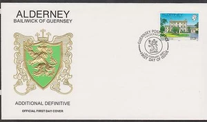 GB - ALDERNEY 1992 Island Scenes - The Island Hall 23p Definitive SG A12C FDC - Picture 1 of 1