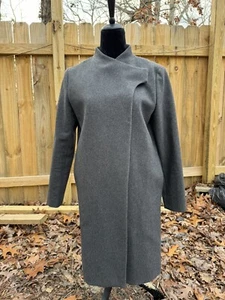 Kate Spade Saturday Gray Wool blend  Pea Coat Small Snap Button Chest Closure - Picture 1 of 15