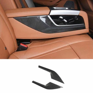 For BMW 5 Series 2018-2022 Dry Carbon Fiber Rear Armrest Both Side Panel Decor - Bild 1 von 5