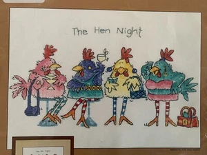 THE HEN NIGHT Counted Cross Stitch Pattern HC741 Margaret Sherry Collection - Picture 1 of 2