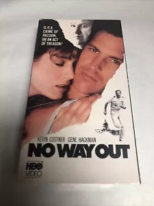 No Way Out VHS 1987 HBO Full Screen Movie Kevin Costner Gene Hackman Rental - Picture 1 of 7