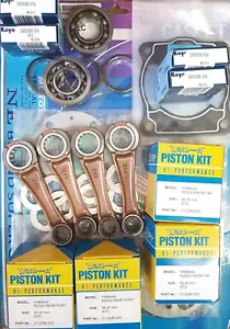Yamaha RD500 Engine Rebuild Kit - Conrod x4 Piston x4 Bearings x8 Full Gasket - Picture 1 of 3