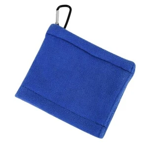 Blue Terry Towel For Wet And Dry Golf Cleaning With Hook - Picture 1 of 3