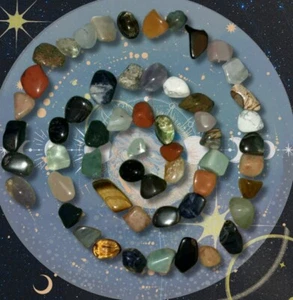 Large Tumble Stones Average 25mm + (min 20mm) Crystal Healing Reiki Chakra  - Picture 1 of 68