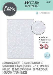 Sizzix Jeweled Snowflakes 3D Embossing folder #664489 Retail $12.99 Kath Breen - Picture 1 of 8