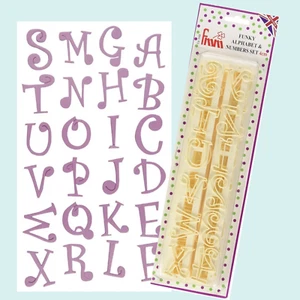 FMM Funky Alphabet & Number Cutter Set 4cm Upper Case for Icing - Picture 1 of 6