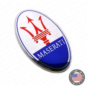 1X Maserati Ghibli Quattroporte Granturismo parachoques delantero logotipo emblema insignia deporte - Imagen 1 de 4