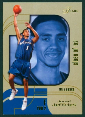 2002-03 Fleer Flair JARED JEFFRIES Gold Row 2 RC Rare Washington Wizards SP #/25 - Image 1 of 2