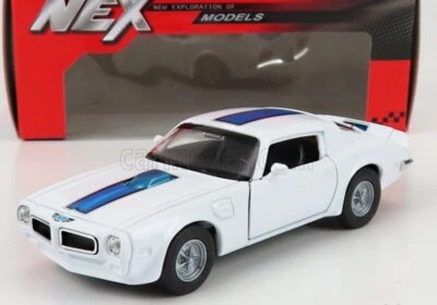 PONTIAC Firebird  - white / blue - WELLY ca. 10-11 cm - Immagine 1 di 4