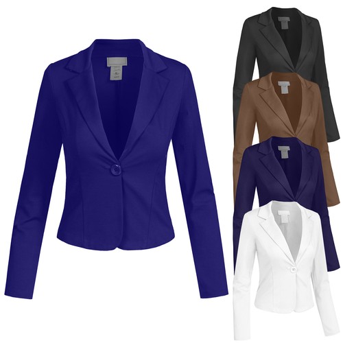 OFF WHITE Giacca blazer NE PEOPLE donna classica manica lunga con dettagli bottoni davanti NEWJ220