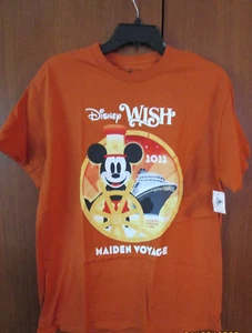 New Disney Cruise Wish 2022 Maiden Voyage Tee Large Cotton Bust 42 Length 28.5 - Picture 1 of 5