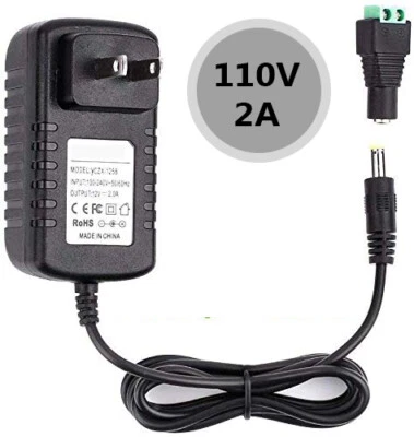 12V 2A 24W Power Supply AC to DC 110-240V Adapter Plug for 3528 5050 LED Strip - Image 1 of 4