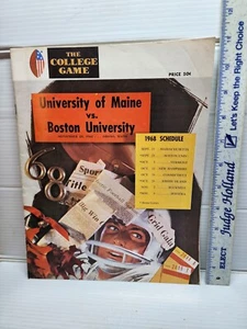 Programma calcio vintage 9/8/68 Maine/Boston University completo - Foto 1 di 1