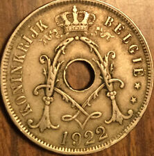 1922 BELGIUM 25 CENTIMES COIN