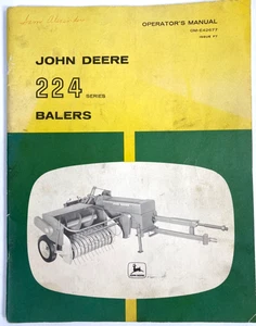 1960s JOHN DEERE TRACTORS 224 SERIES BALERS vintage operator's manual OM-E42677 - Picture 1 of 7