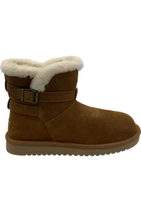 Mini Botas Koolaburra de UGG Piel Sintética Delene Insignia Castaño - Imagen 1 de 4