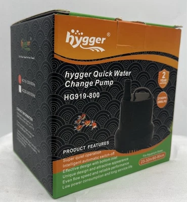Hygger Aquarium Pump - Submersible Dual Adapter HG919-800 18W   AC110-120V/60Hz - Image 1 of 4