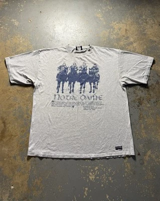 Camisa De Colección Años 90 Jansport Notre Dame Y2K Gris Gráfico Esencial-Talla XXL Foto 1 de 4