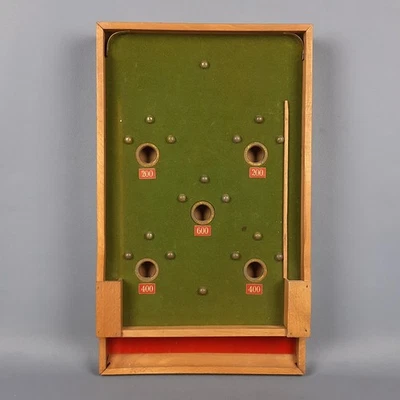 Antike Spiel Flipper Bagatelle Holz Tuch Grün f. F. G.G.Ausstellung Frühe 900 - Bild 1 von 4