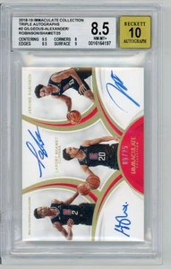 SHAI GILGEOUS-ALEXANDER 2018 IMMACULATE TRIPLE ROOKIE AUTO /25 BGS 8.5/10 SHAMET - Picture 1 of 2