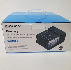 ORICO Duplicateur de disque dur 6558US3-C Five 5 baies SATA One Touch Copy Plug & Play - Photo 1/3