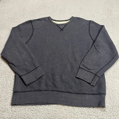 Sudadera J Crew Para Hombre Extra Grande Azul Vintage Terry Polar Elástico Algodón Foto 1 de 4