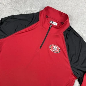 NFL Men's San Francisco 49ers Long Sleeve Quarter-Zip Top, Red, L - Picture 1 of 7