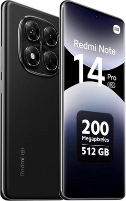 Cellulare Smartphone Xiaomi Redmi Note 14 Pro 5G 6,67" 12+512GB Dual Sim Nero - Immagine 1 di 4