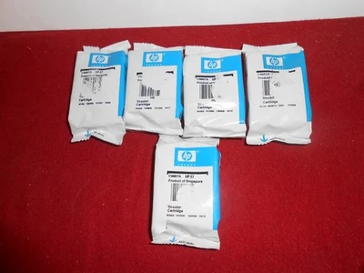 Grupo de 5 Cartuchos de Tinta Tricolor HP 57 C6657A Genuinos Sin Caja - Sellados, sin fecha Foto 1 de 3