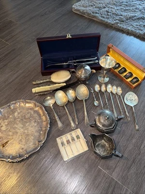 Vintage Mix Silver And Silver Plated Serving Ware. Random Items See Markings - Image 1 of 4