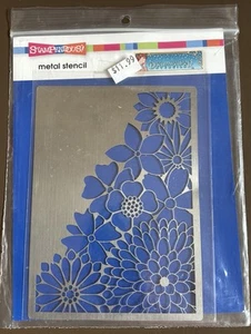Stampendous Metal Dreamweaver Stencils Corner Flowers Embossing - Picture 1 of 2