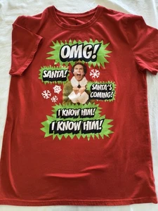 Christmas Shirt ‘Buddy The Elf’ - Red Medium - Excellent Condition - Picture 1 of 7