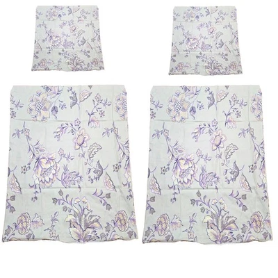 4tlg Flanell Bettwäsche Set 155x220+80x80 Blumen Bettbezug Kissenbezug Garnitur - Bild 1 von 4