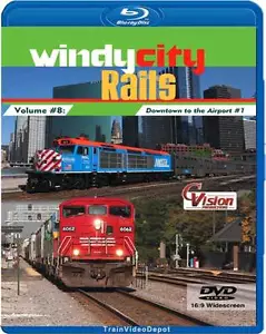 Windy City Rails Vol 8 BLU-RAY NEU CVision Chicago Innenstadt zum Flughafen Metra - Bild 1 von 1