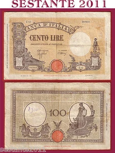 ITALIA, ITALY, 100 LIRE GRANDE B FASCIO 9.12. 1942, P. 59, BB / VF (RB) - Imagen 1 de 1