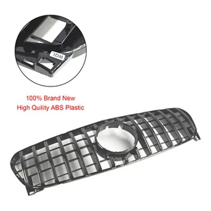 Front Grill Grille Fit Mercedes Benz GLA W156 X156 2017-2019 Facelift Black ` - Picture 1 of 15