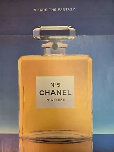 1982 Chanel Print Ad Poster 16"x11" Chanel No. 5 Perfume Share The Fantasy - Picture 1 of 2