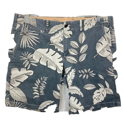 Pantalones Cortos Gap Para Hombre 38 The Lived-In Gris Beige Tropical Floral Algodón Informal Chino Foto 1 de 4