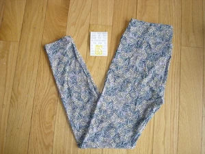 LULAROE ~ One Size LEGGINGS ~ OS ~ Yellow Creme Roses Lavender bg ~ NEW Spring - Picture 1 of 1