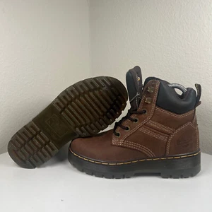 Stivali da lavoro Dr. Martens Gabion in pelle marrone combattimento industriale donna taglia 6 - Foto 1 di 8