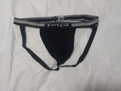 PAPI ROPA INTERIOR HOMBRE JOCKSTRAPS COLOR NEGRO CON BANDA GRIS TALLA XLARGE XL Foto 1 de 3