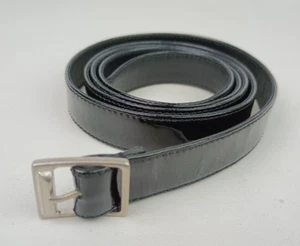 Saint Laurent Paris Women's Black Patent Leather Skinny Belt - Picture 1 of 3