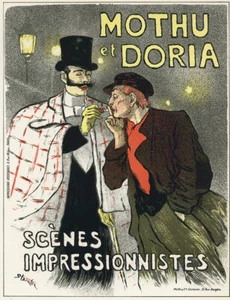 Original 1897 lithograph "Mothu et Doria" by T. A. Steinlen – Das Moderne Plakat - Picture 1 of 2