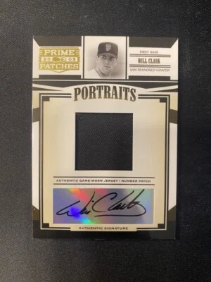 Will Clark Prime Patches 2005 Autograph and Jersey Card 5 out of 5 made - Image 1 of 2