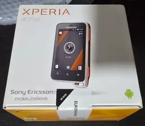 Sony Ericsson Xperia Active Black -white 3G smartphone New Sealed Rare - Picture 1 of 4