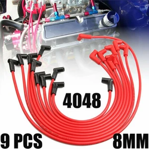 4048 8mm Red Spark Plugs Wires For Buick Chevrolet Oldsmobile Pontiac 1974-1980 - Picture 1 of 12