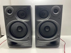 Kenwood LS-C2 Black Bookshelf Speakers Left & Right 60W 6 Ohm Tested & Working - Picture 1 of 17