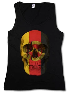 CLASSIC DDR SKULL FLAG TANK TOP FITNESS - Biker MC Banner Ost Deutschland GDR - Picture 1 of 2