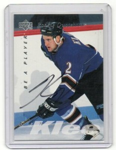 1996 Upper Deck Be A Player BAP Ken Klee Rookie Auto Quotebook Autograph S162