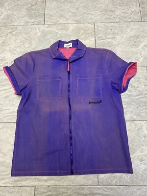 CAMISA QTFL Cuartos de Final DENIM SENSIBLE AL CALOR Algodón Cremallera Grande Rosa Púrpura Foto 1 de 4